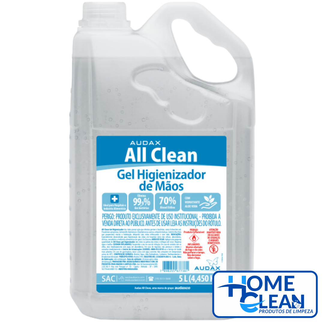 ALCOOL EM GEL 5L AUDAX ALL CLEAN