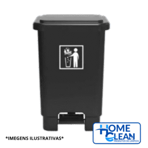 LIXEIRA COM PEDAL 100L PRETA PRIME PRO