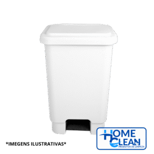 LIXEIRA COM PEDAL 100L BRANCA BRALIMPIA