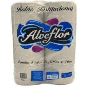 PAPEL HIGIENICO 8X300 ALVEFLOR INSTITUCIONAL