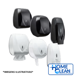 KIT DISPENSER PAPEL TOALHA + SABONETEIRA + DISPENSER PAPEL HIGIENICO 8X300