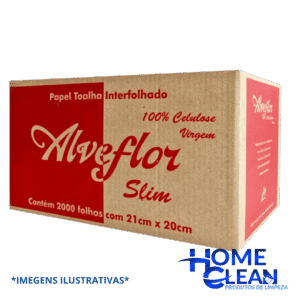 PAPEL TOALHA 2000F INTERFOLHA CX ALVEFLOR 21X20 VERMELHO