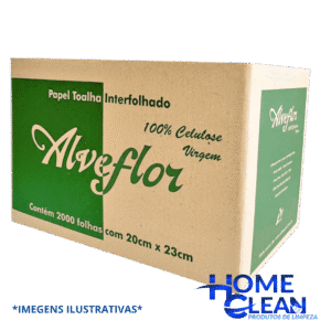 PAPEL TOALHA 2000F INTERFOLHA CX ALVEFLOR 20X23 VERDE