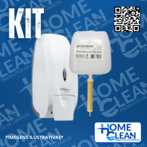KIT DISPENSER ALCOOL OU SABAO (SABONETEIRA + RESERVATORIO)